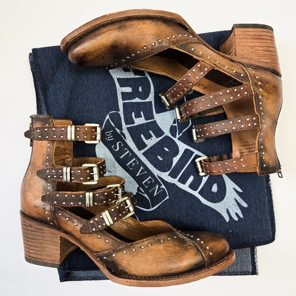 EUC Freebird Felicity Shoes, Cognac - Picture 1 of 16